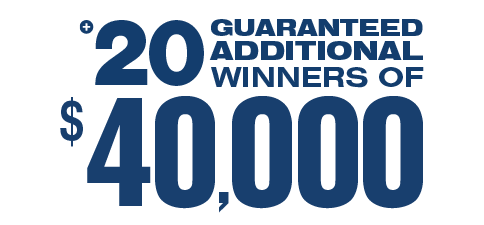20 Guaranteed Winners of $40,000 Plus the Classic and Gold Ball Jackpots! Same Ticket, Same Price!